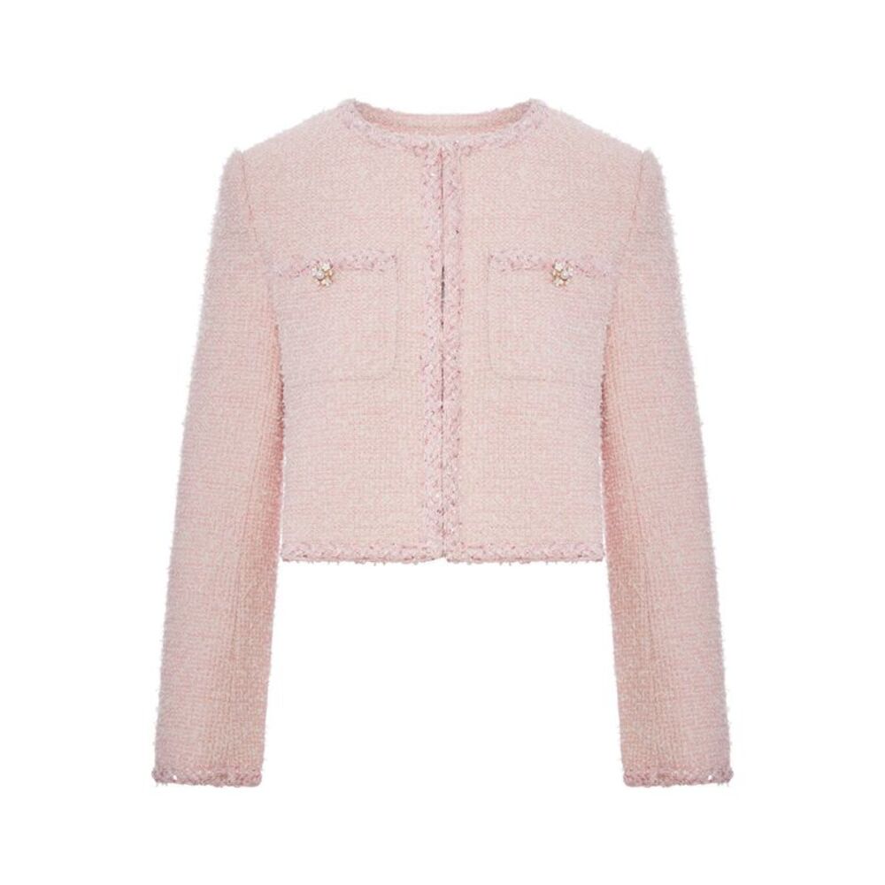 Self-Portrait Women Cropped Boucle Jacket